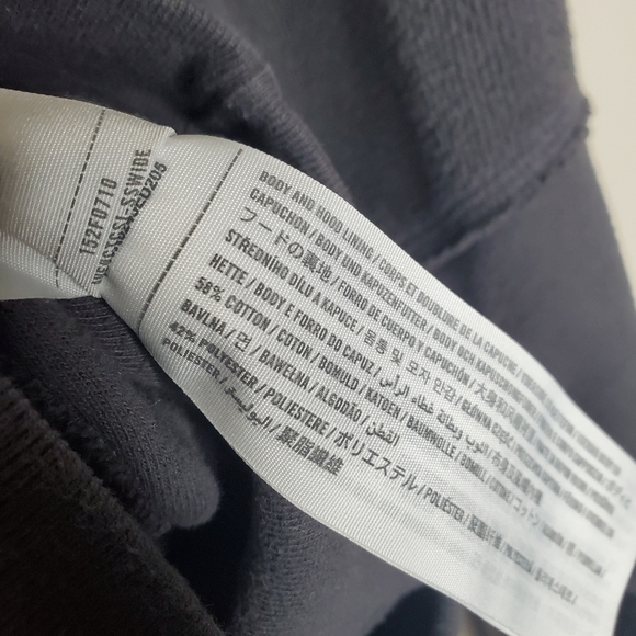 A&F Soft Gray Terry Split Neck Cropped Pullover Hooded Sweatshirt - Picture 8 of 8